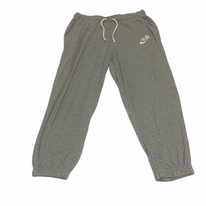 NIKE‎ Joggers Women Medium Gray Drawstring Lightweight Casual Pockets Pull On